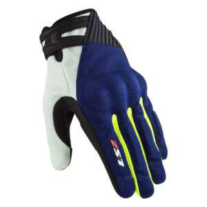 Ls2 Pánské moto rukavice LS2 Dart 2 Blue H-V Yellow  modrá/fluo žlutá