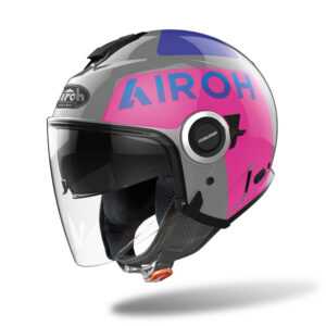 Airoh Moto přilba Airoh Helios Up lesklá růžová 2022  XS (53-54)