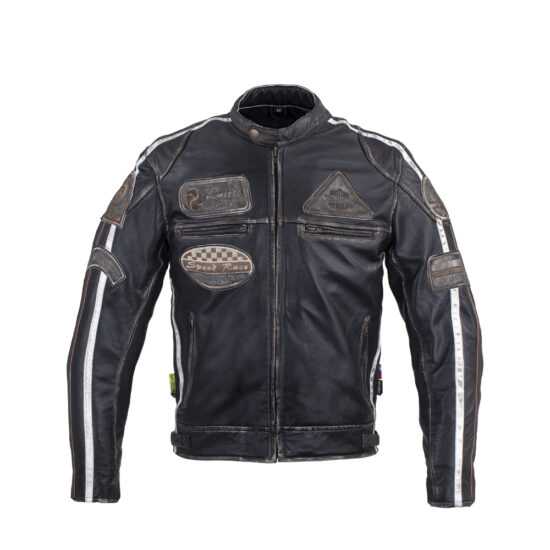 W-tec Pánská kožená moto bunda W-TEC Sheawen Vintage  černá  M