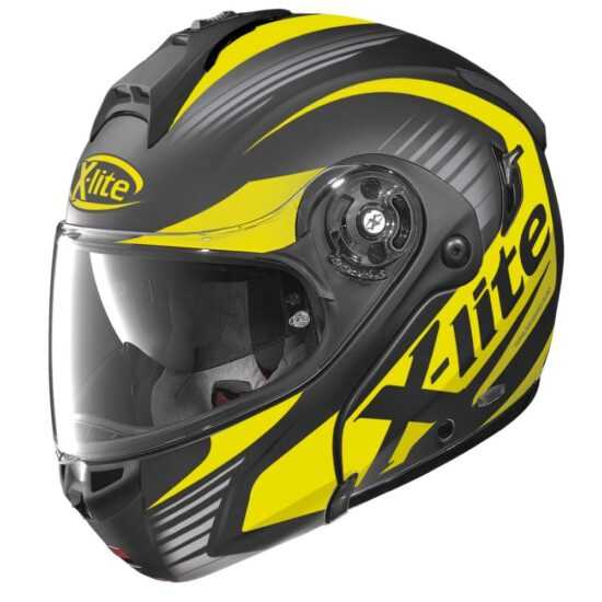 X-lite Moto helma X-Lite X-1004 Nordhelle N-Com Flat Black-Yellow