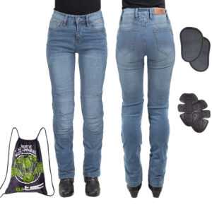 W-tec Dámské moto jeansy W-TEC Lustipa  modrá  XS